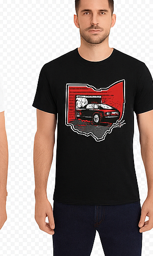 "New Ohio Flag" Columbus Car Crash T-Shirt – Funny Ohio Meme Tee