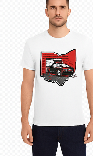 "New Ohio Flag" Columbus Car Crash T-Shirt – Funny Ohio Meme Tee